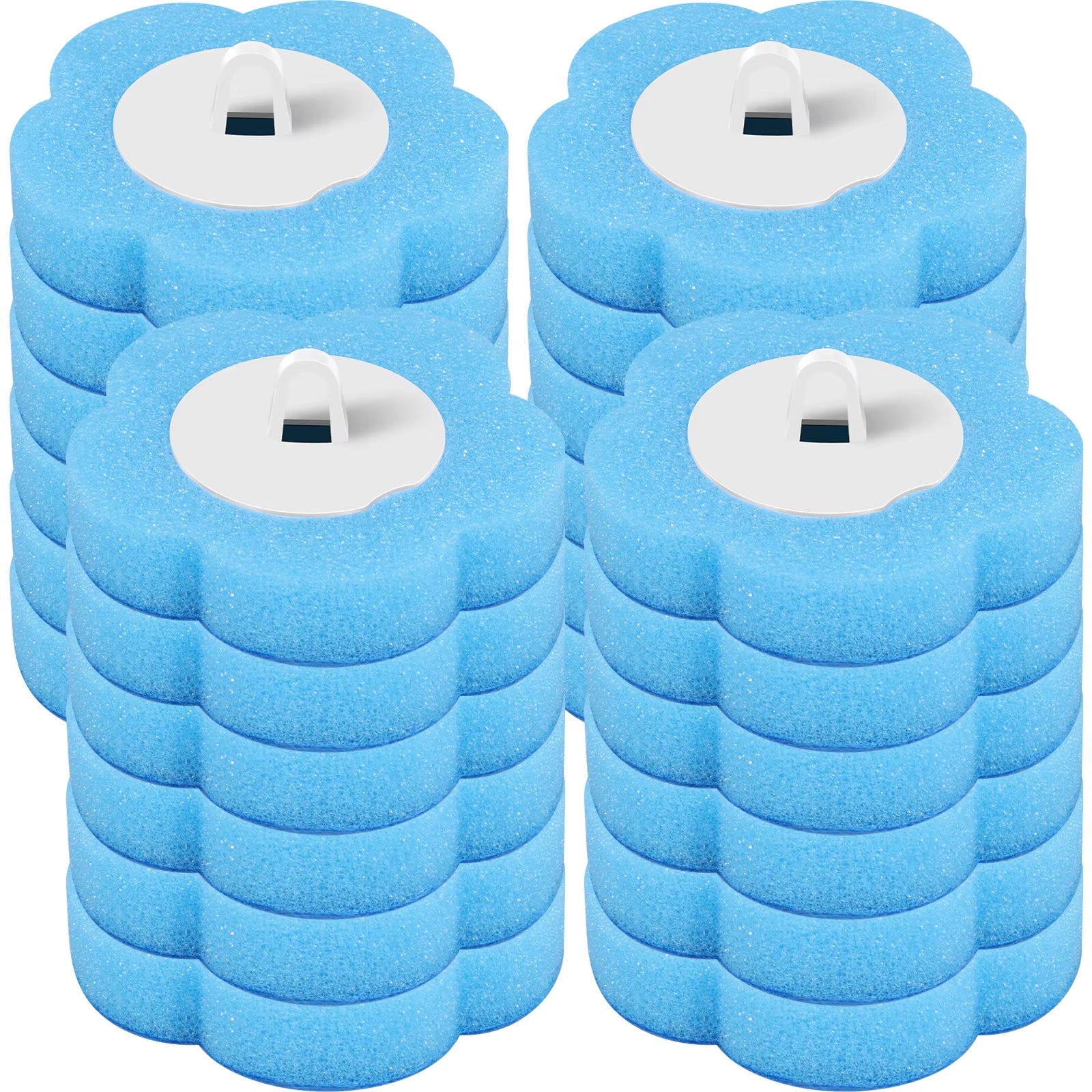 24/72Pcs Disposable Toilet Brush Long Handle Wall-Mounted Wc Cleaning Tool Kit with Replaceable Brush Head Bathroom Accessories