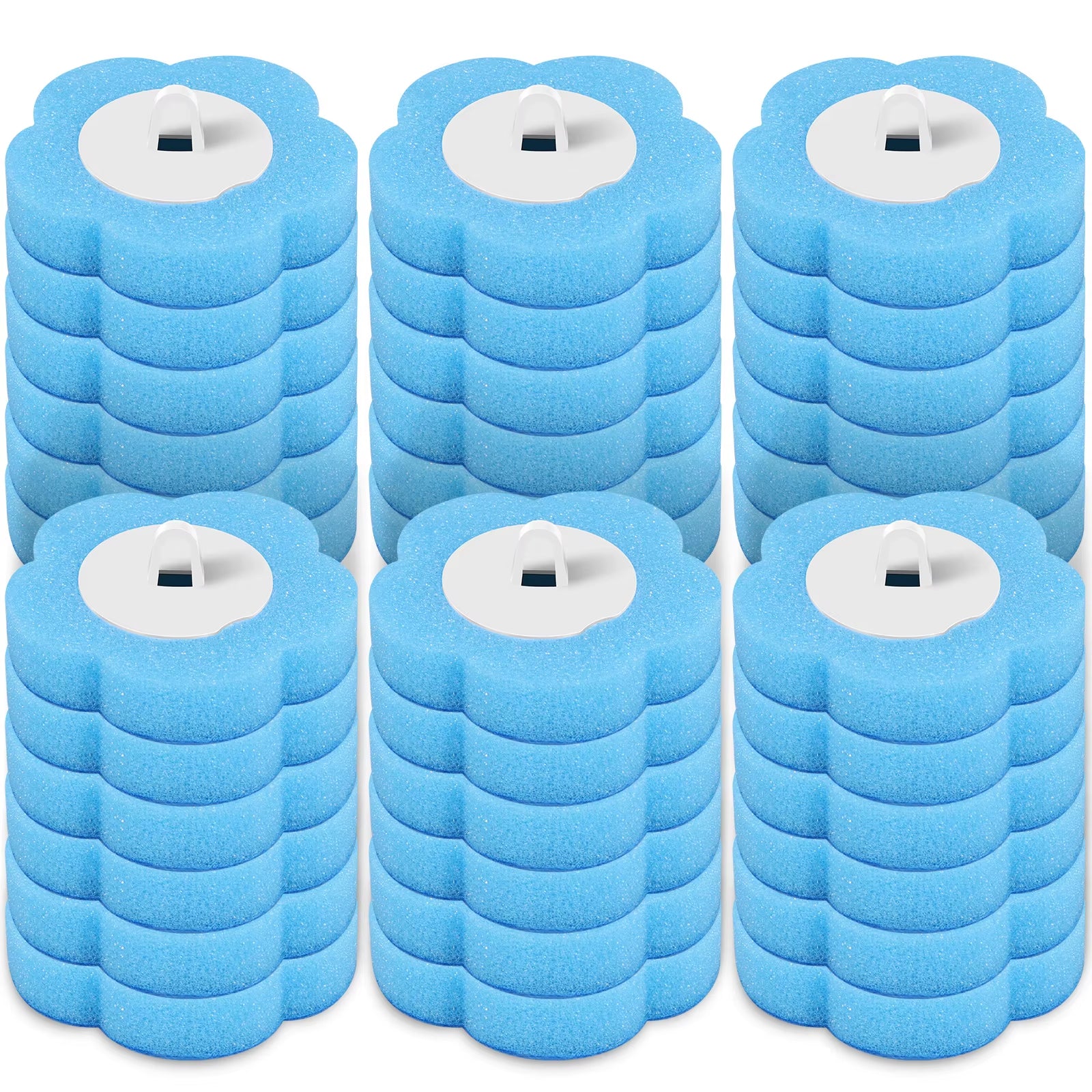 24/72Pcs Disposable Toilet Brush Long Handle Wall-Mounted Wc Cleaning Tool Kit with Replaceable Brush Head Bathroom Accessories