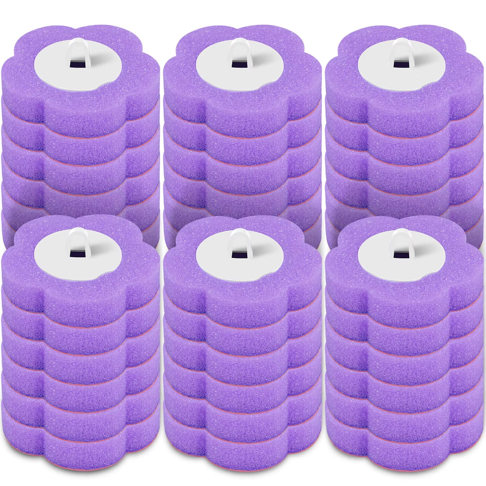 24/72Pcs Disposable Toilet Brush Long Handle Wall-Mounted Wc Cleaning Tool Kit with Replaceable Brush Head Bathroom Accessories